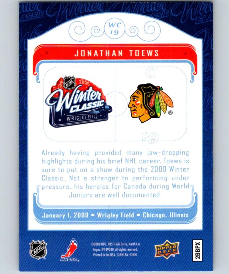 2008-09 Upper Deck MVP Winter Classic #WC19 Jonathan Toews NHL Hockey