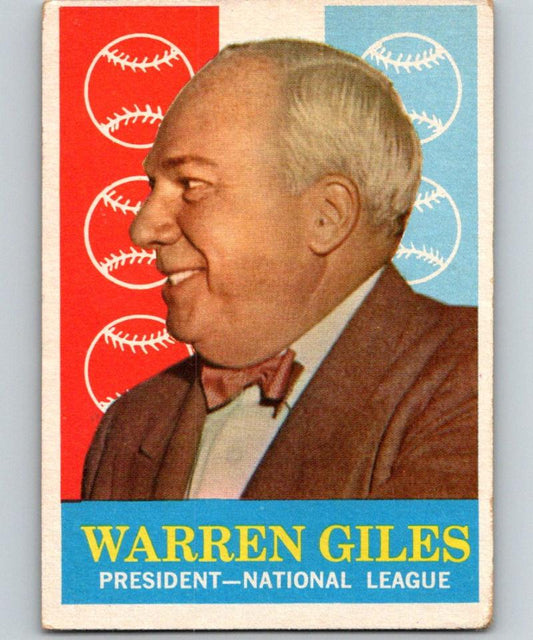 1959 Topps #200 Warren Giles MLB Baseball Vintage