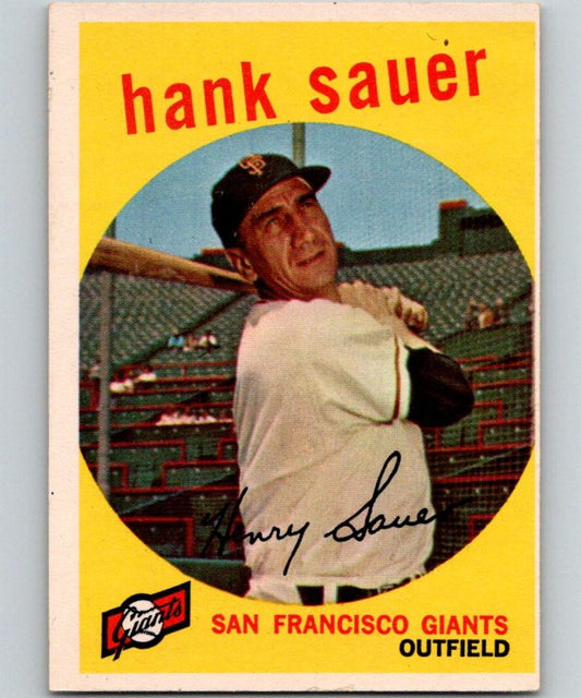 1959 Topps #404 Hank Sauer Giants MLB Baseball Vintage
