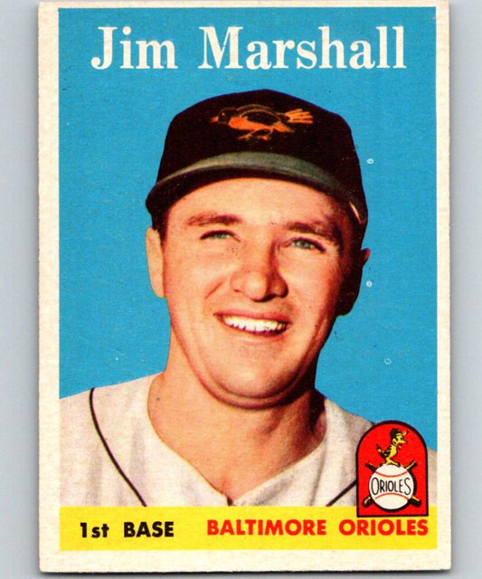 1958 Topps #441 Jim Marshall UER RC Rookie MLB Baseball Vintage
