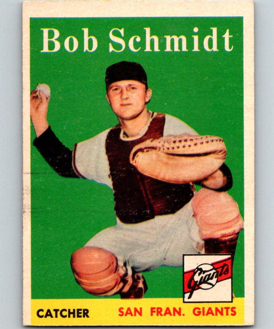 1958 Topps #468 Bob Schmidt RC Rookie MLB Baseball Vintage