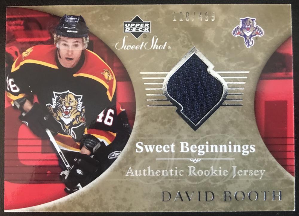 2006-07 Upper Deck Sweet Shot #128 David Booth RC Rookie 118/499 06784 Image 1