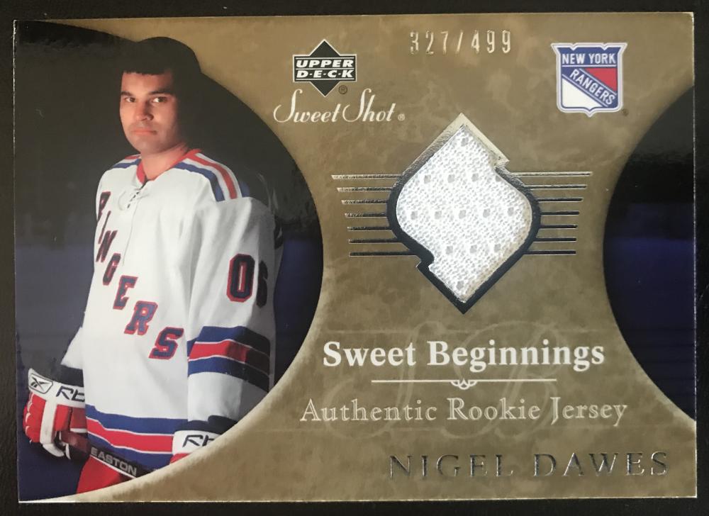 2006-07 Upper Deck Sweet Shot #138 Nigel Dawes RC Rookie 327/499 06794 Image 1