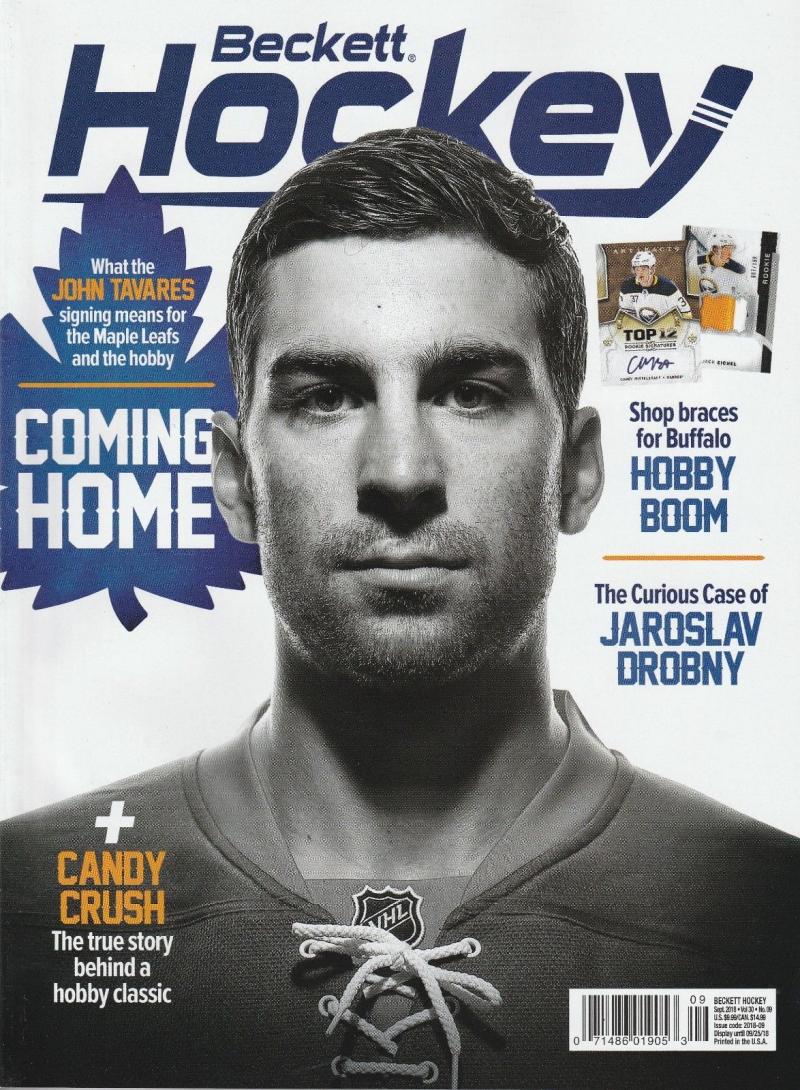 September 2018 Beckett Hockey Monthly Magazine - Tavares Cover