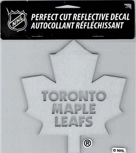 (HCW) Toronto Maple Leafs Perfect Cut WHITE 6"x6" NHL Licensed Decal Sticker Image 1