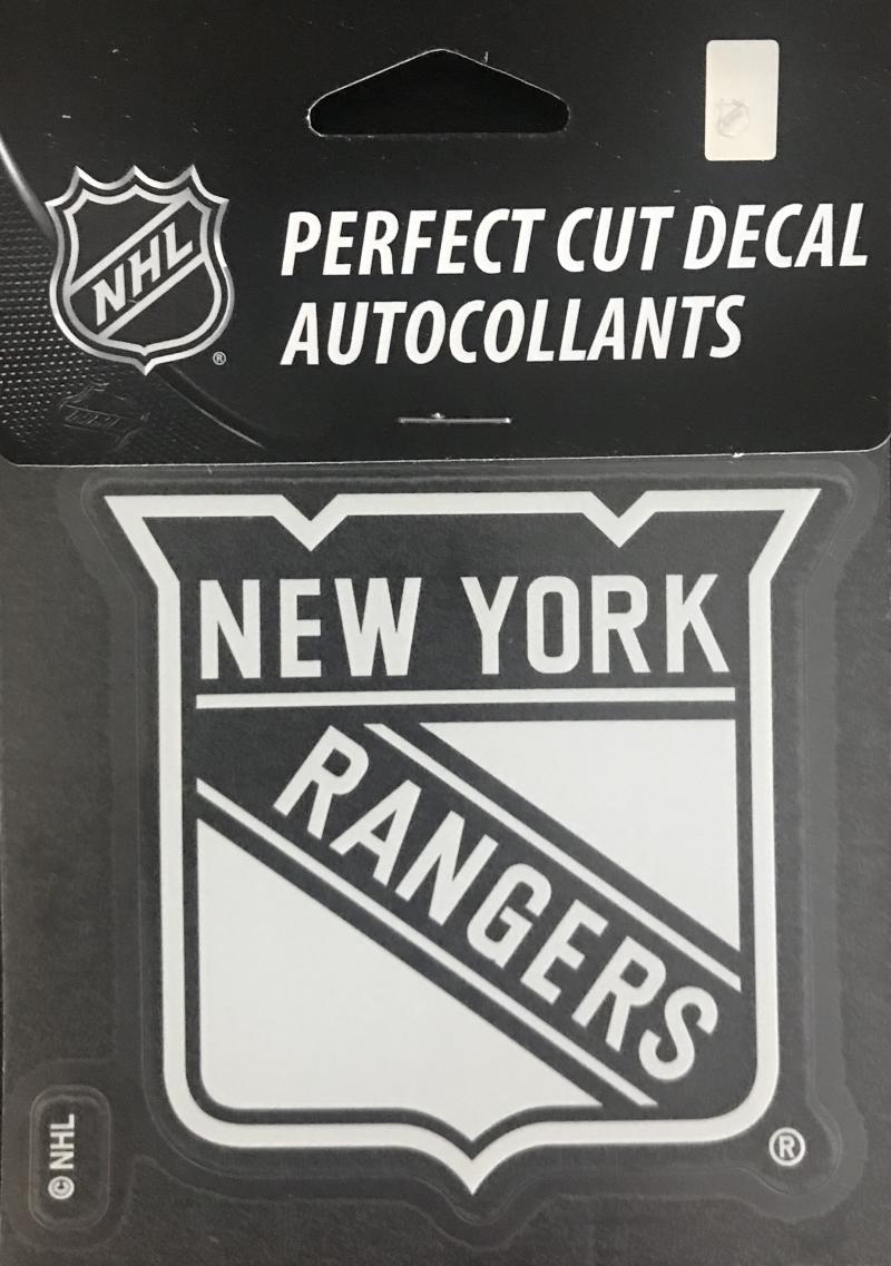 New York Rangers Perfect Cut WHITE 4"x4" NHL Decal Sticker Image 1