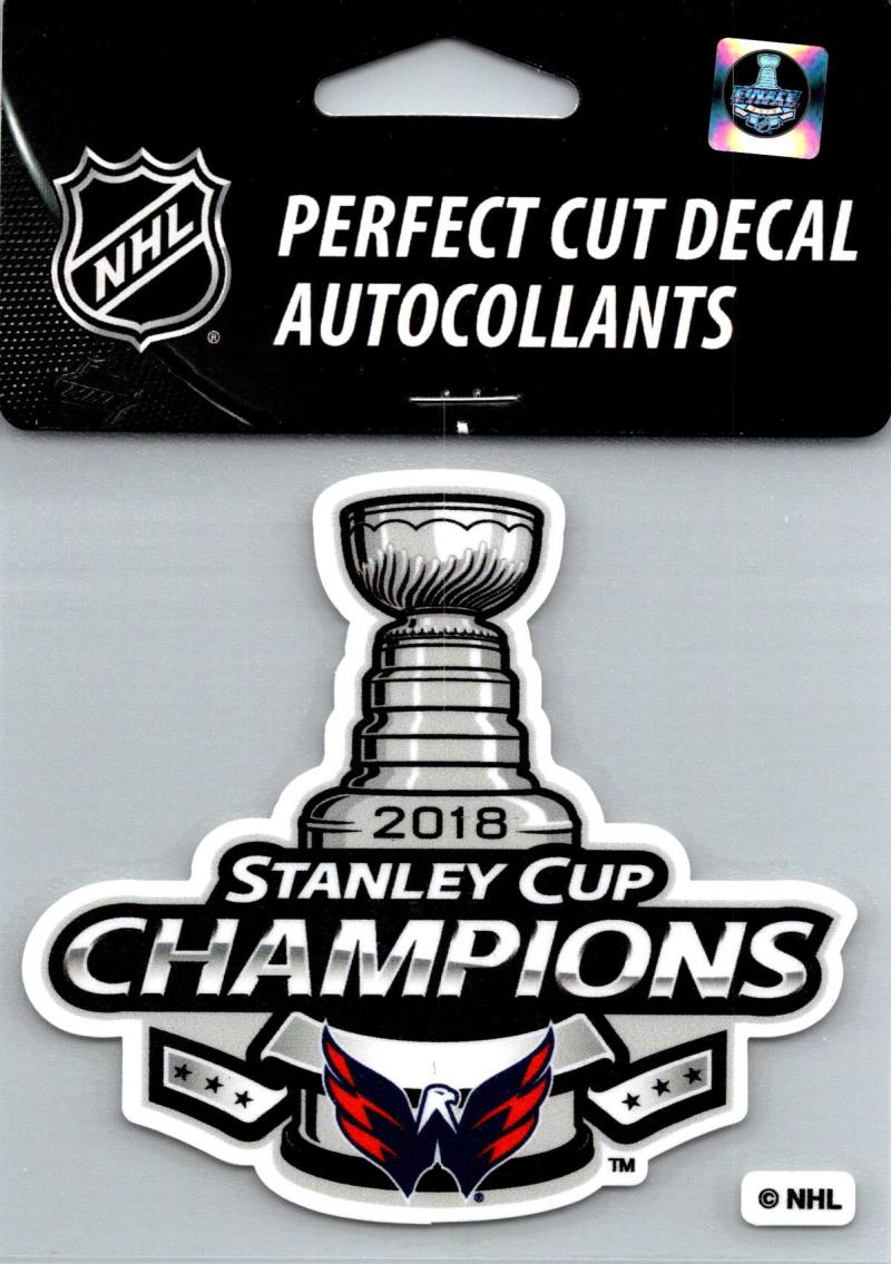 Washing Capitals 2018 Champ's Perfect Cut 4"x4"  Decal Sticker