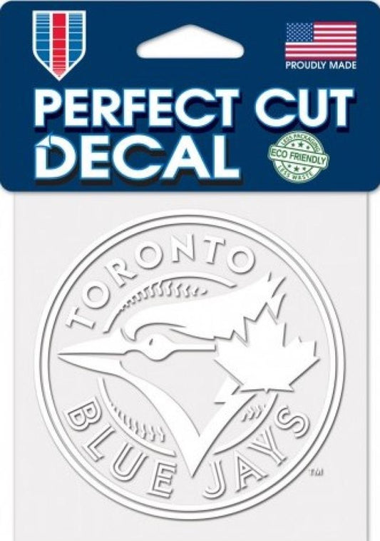 Toronto Blue Jays Perfect Cut WHITE 4"x4" MLB Decal Sticker