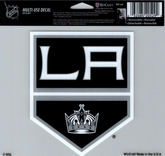 Los Angeles Kings Multi-Use Decal Sticker 5"x6" Clear Back  Image 1