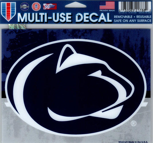 Penn State University Multi-Use Decal Sticker 5"x6" Clear Back