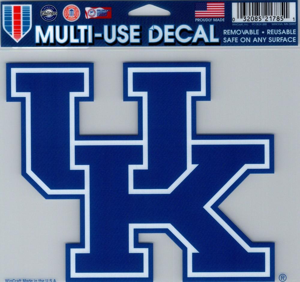 University of Kentucky Multi-Use Decal Sticker 5"x6" Clear Back Image 1