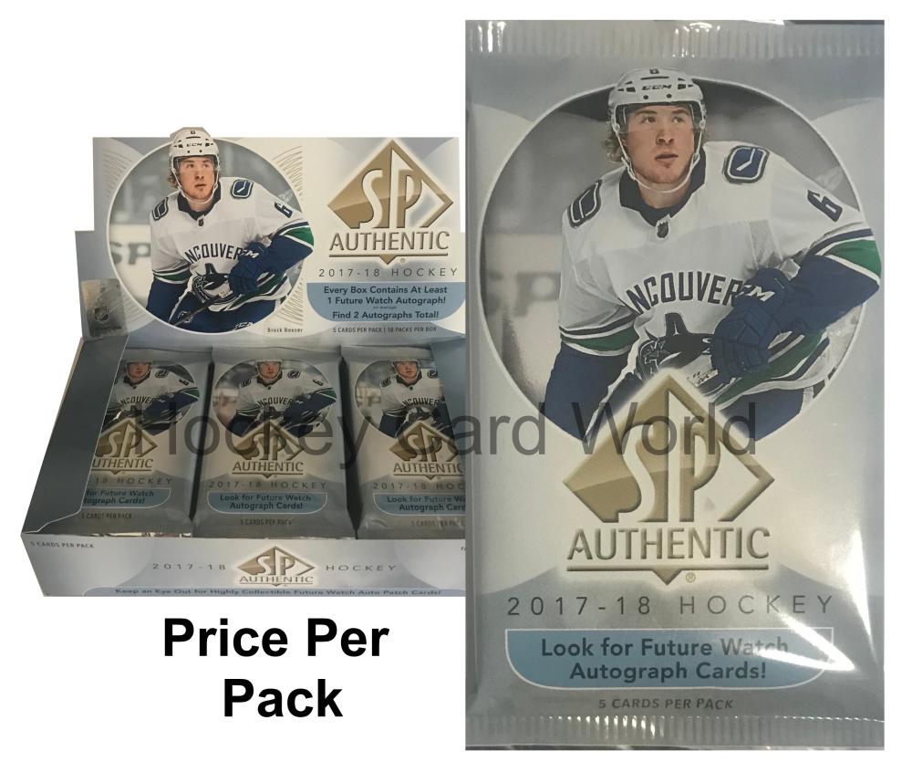 2017-18 SP Authentic Hobby PACK - Boeser, McAvoy, Keller Auto Rookies RC