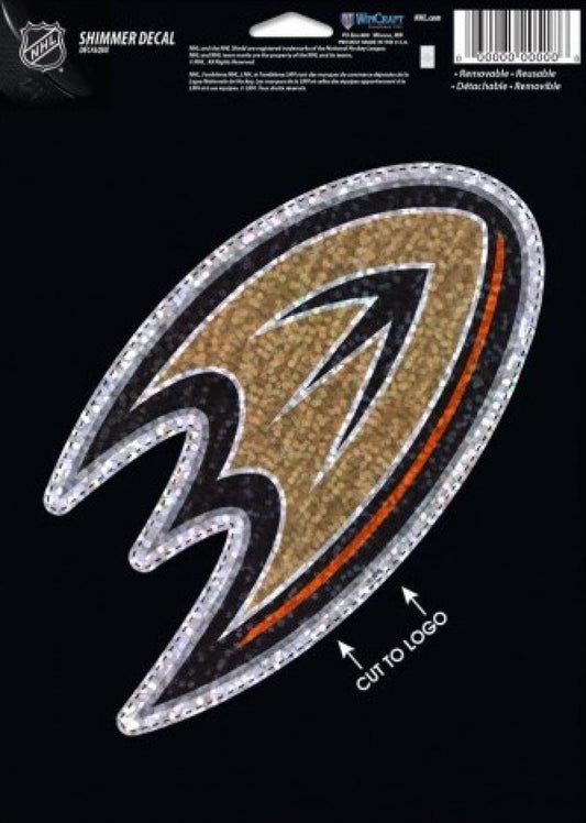 Anaheim Ducks Holographic Shimmer 5"x7" NHL Perfect Cut Sticker Decal Image 1