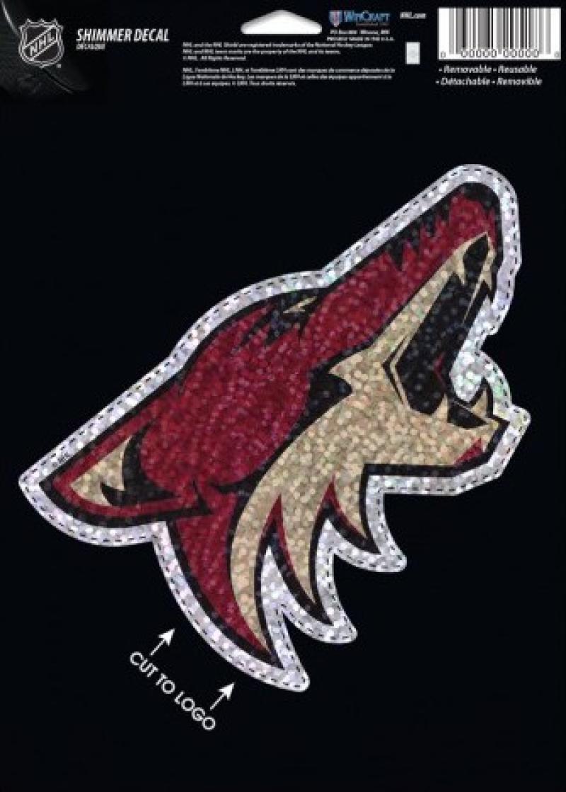 Arizona Coyotes Holographic Shimmer 5"x7" NHL Perfect Cut Sticker Decal Image 1