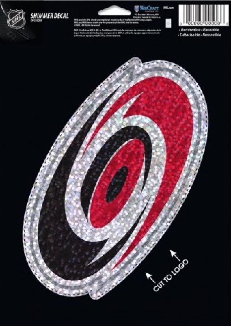 Carolina Hurricanes Holographic Shimmer 5"x7" NHL Perfect Cut Sticker Decal Image 1