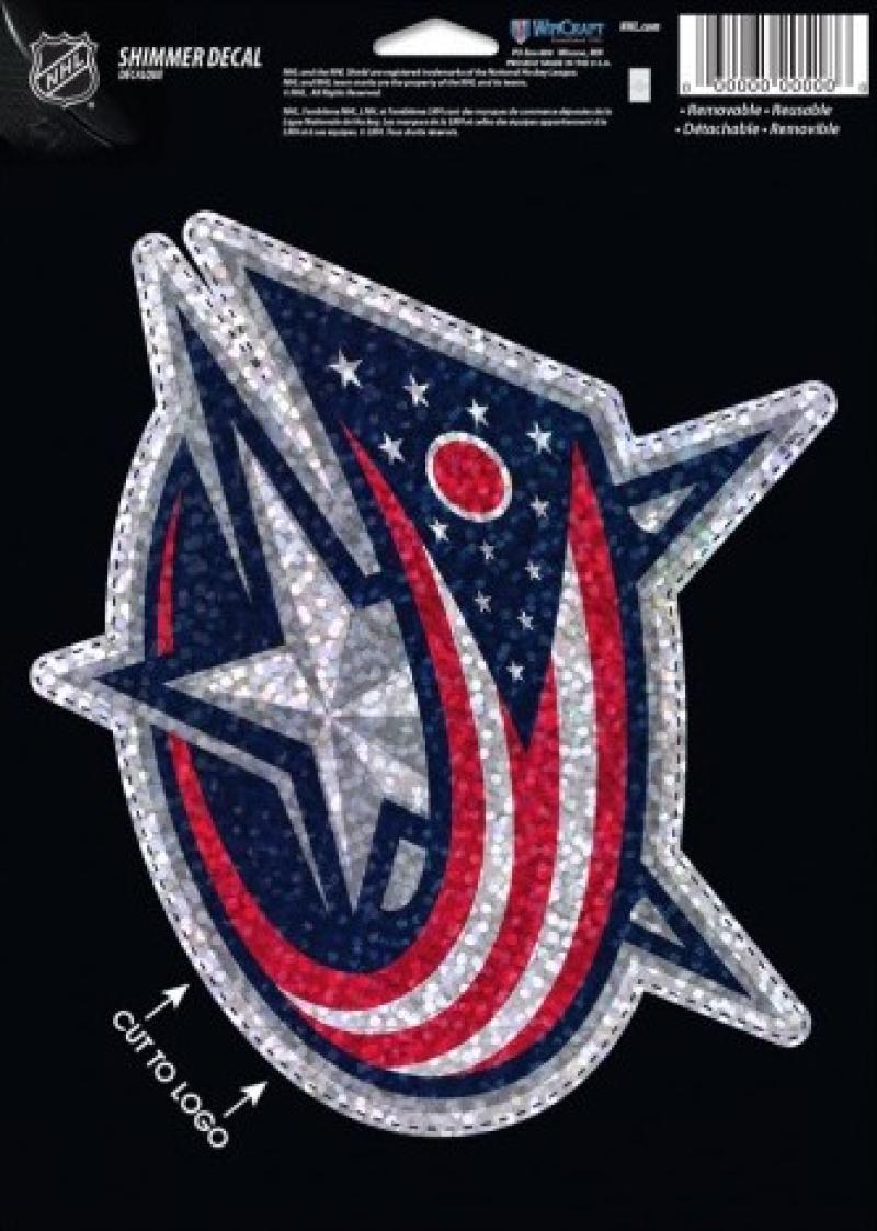 Columbus Blue Jackets Holographic Shimmer 5"x7" NHL Perfect Cut Sticker Decal Image 1