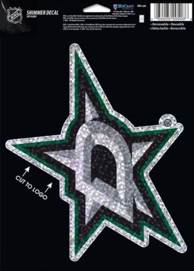 Dallas Stars Holographic Shimmer 5"x7" NHL Perfect Cut Sticker Decal Image 1