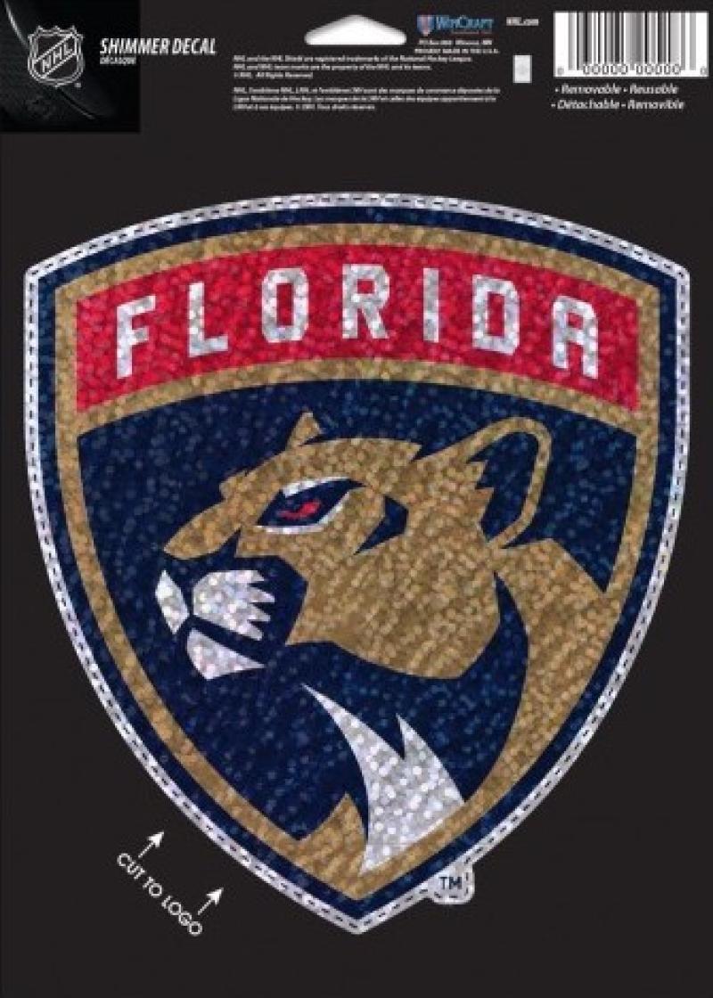 Florida Panthers Holographic Shimmer 5"x7" NHL Perfect Cut Sticker Decal Image 1