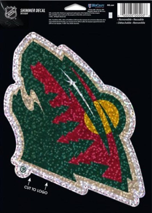 Minnesota Wild Holographic Shimmer 5"x7" NHL Perfect Cut Sticker Decal Image 1