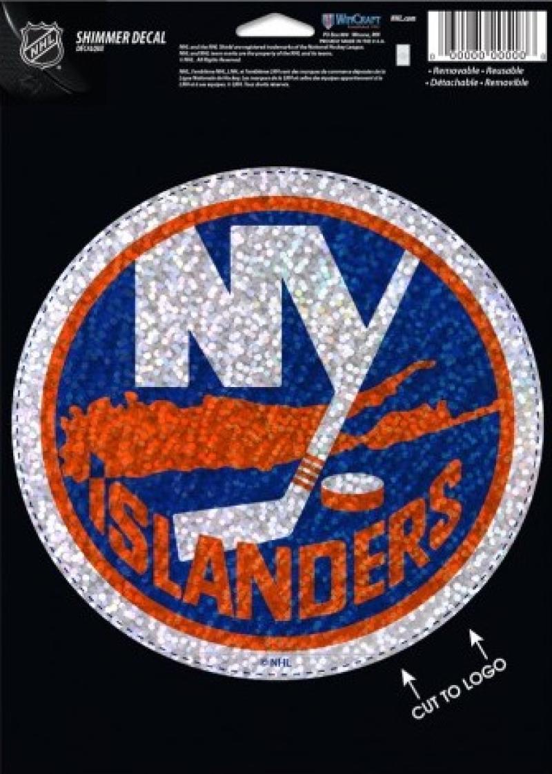 New York Islanders Holographic Shimmer 5"x7" NHL Perfect Cut Sticker Decal Image 1