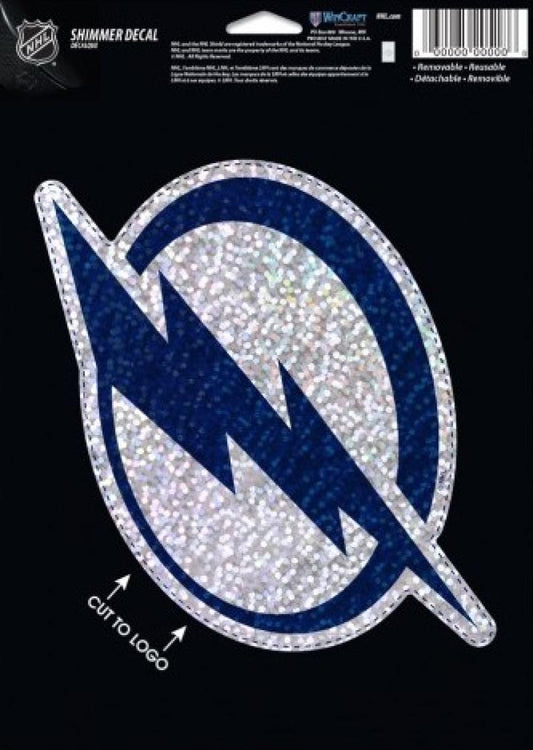 Tampa Bay Lightning Holographic Shimmer 5"x7" NHL Perfect Cut Sticker Decal Image 1