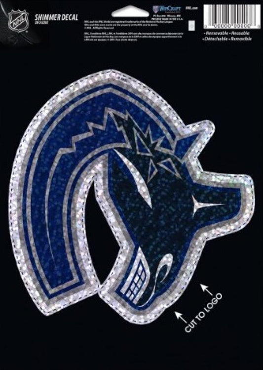 Vancouver Canucks Holographic Shimmer 5"x7" NHL Perfect Cut Sticker Decal Image 1