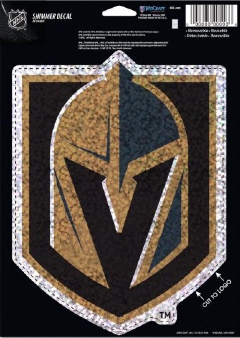 Vegas Golden Knights Holographic Shimmer 5"x7"  Perfect Cut Sticker Decal