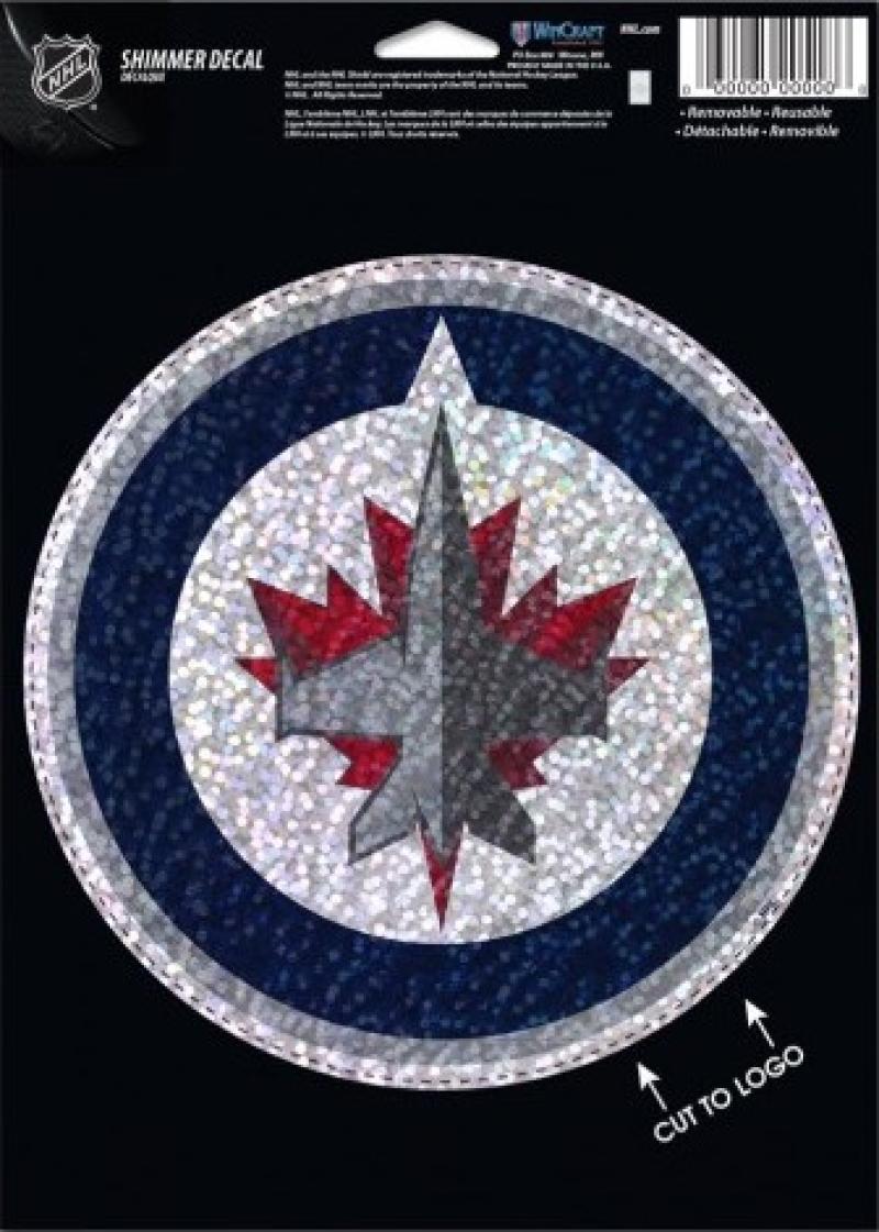 Winnipeg Jets Holographic Shimmer 5"x7" NHL Perfect Cut Sticker Decal Image 1