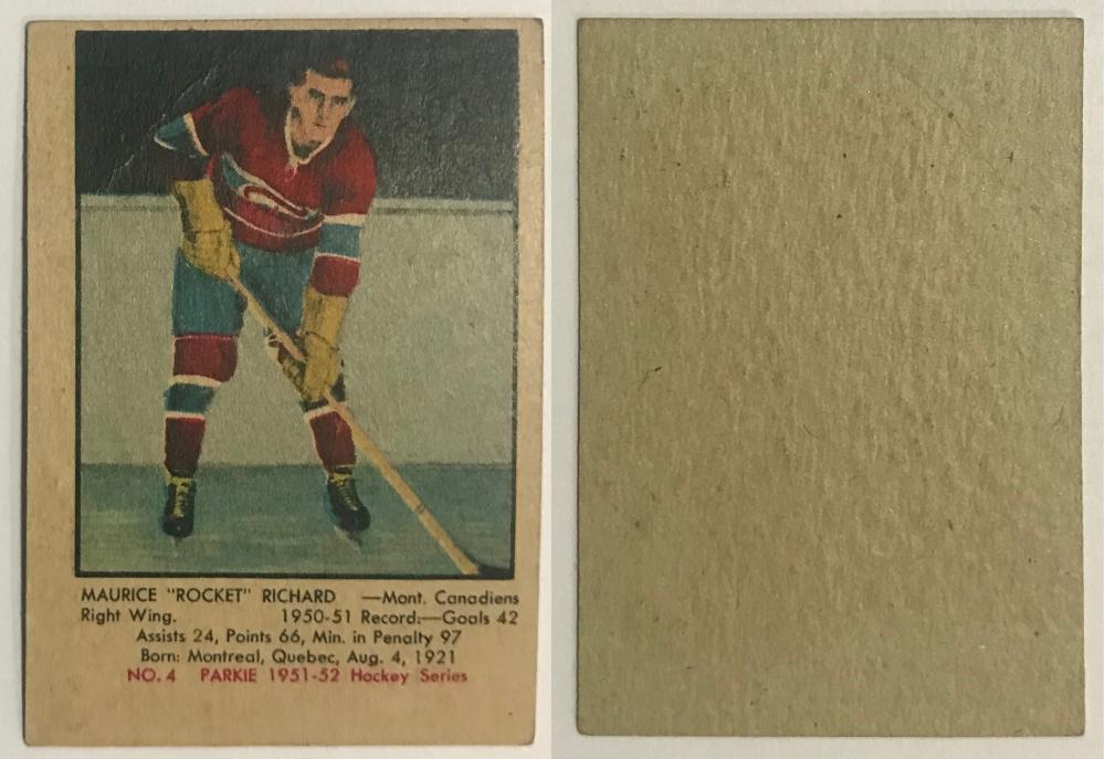 1951-52 Parkhurst Complete Set 1-105 Vintage Hockey Howe, Richard, Sawchuk RC