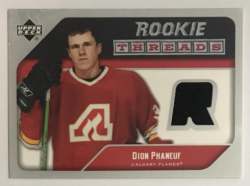 2005-06 Upper Deck Rookie Threads DION PHANEUF Black Jersey Leafs/Flames