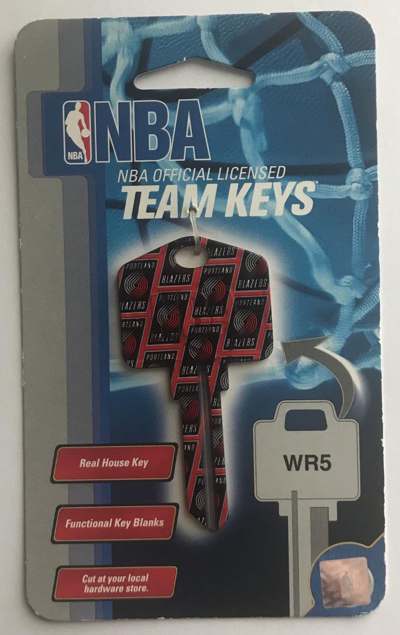 Portland Trail Blazers NBA Basketball Licensed Metal Team Key Blank WR5 Image 1