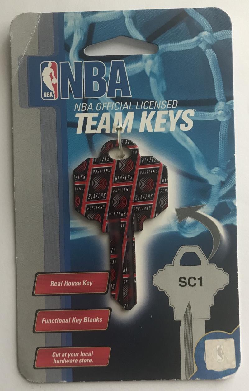Portland Trail Blazers NBA Basketball Licensed Metal Team Key Blank SC1 Image 1