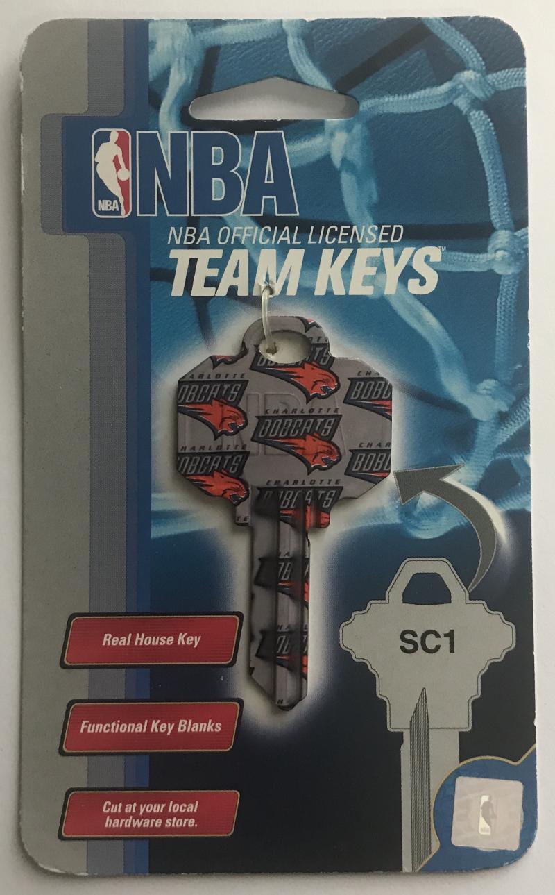 Charlotte Bobcats NBA Basketball Licensed Metal Team Key Blank SC1 Image 1