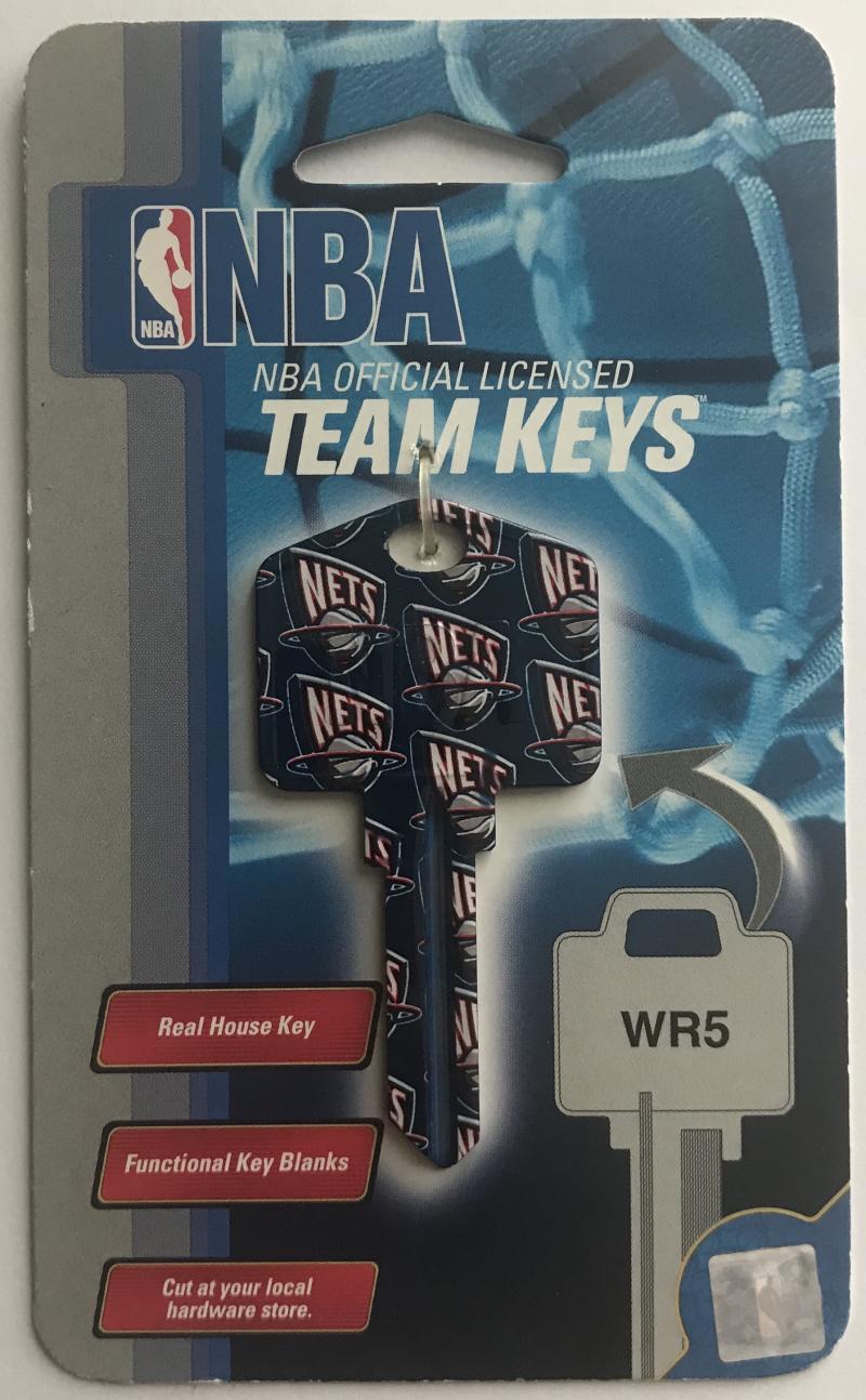 New York Nets NBA Basketball Licensed Metal Team Key Blank WR5 Image 1