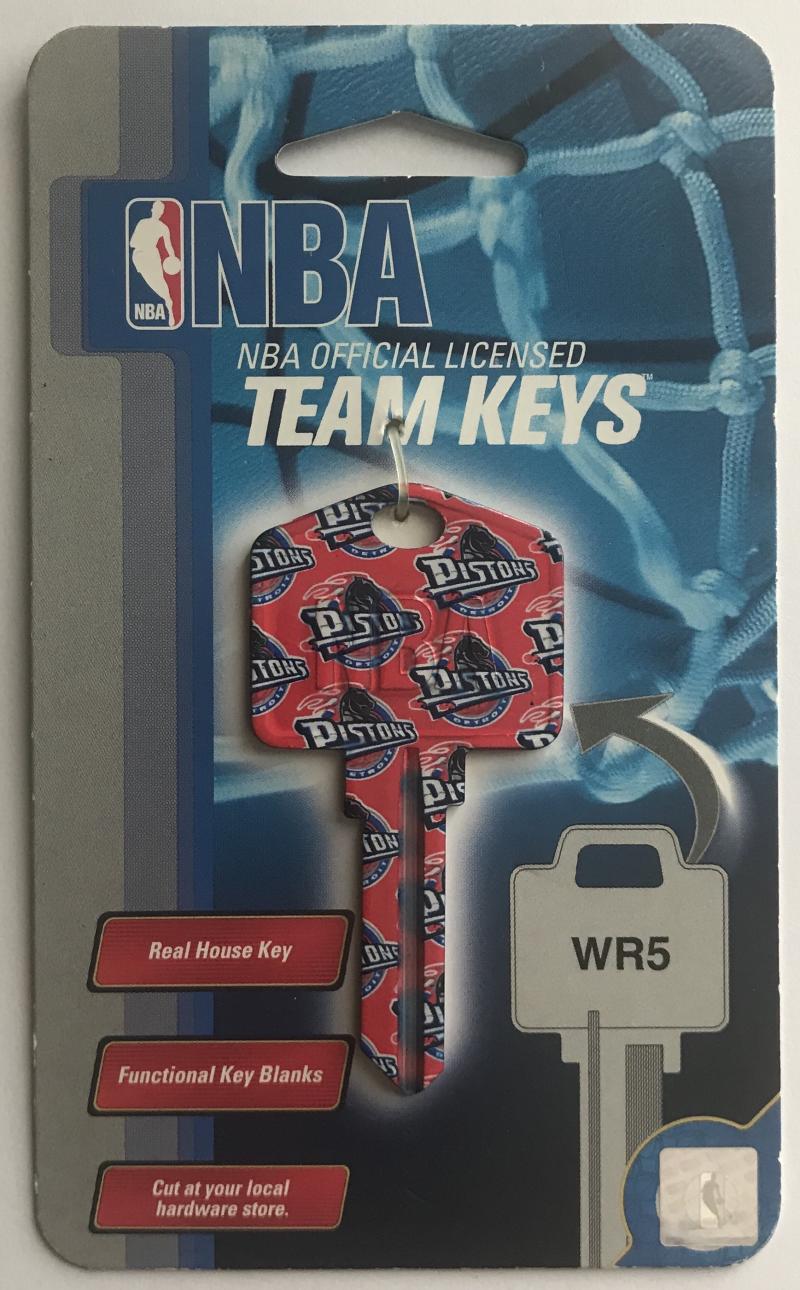 Detroit Pistons NBA Basketball Licensed Metal Team Key Blank WR5 Image 1