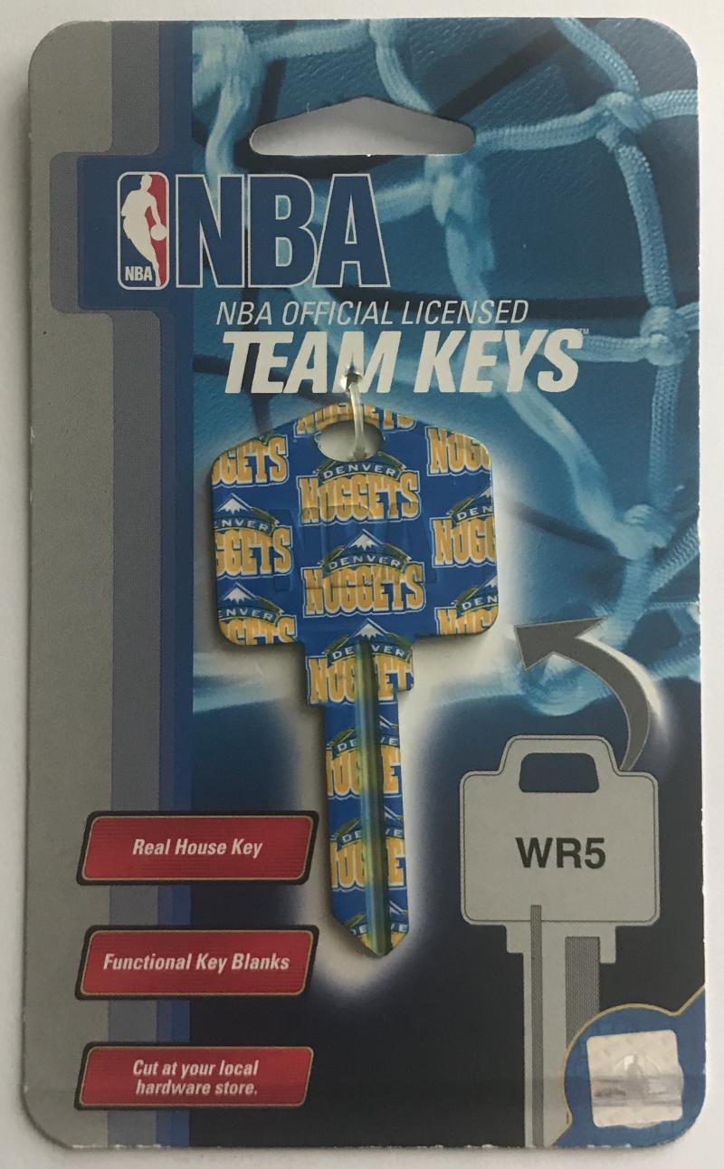 Denver Nuggets NBA Basketball Licensed Metal Team Key Blank WR5 Image 1