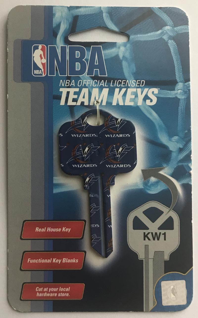 Washington Wizards NBA Basketball Licensed Metal Team Key Blank KW1 Image 1
