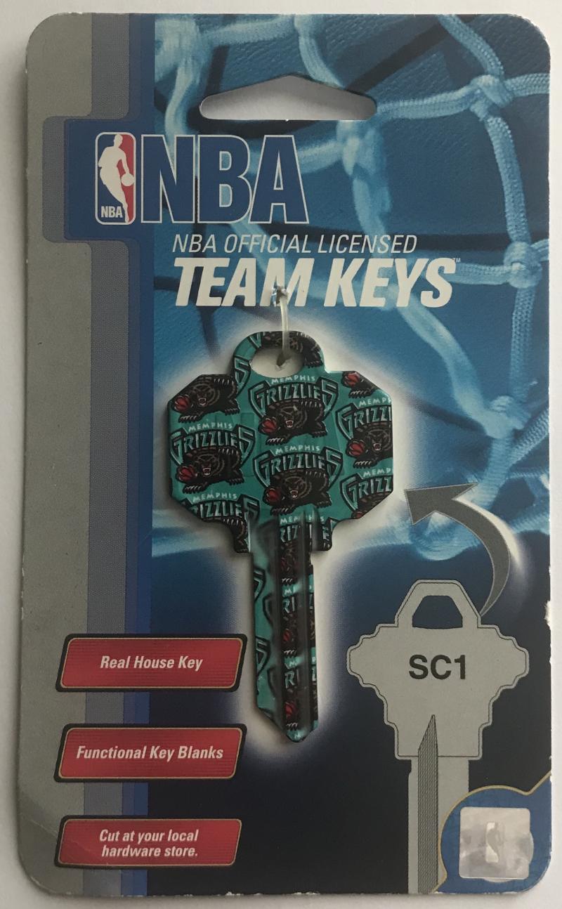 Memphis Grizzlies NBA Basketball Licensed Metal Team Key Blank SC1 Image 1
