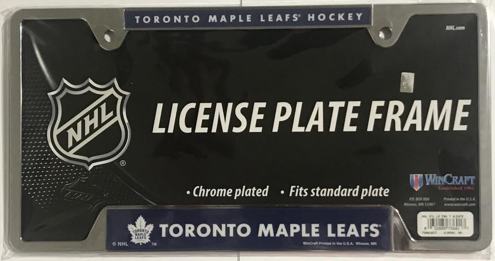 Toronto Maple Leafs NHL Chrome Plated License Plate Frame 6"x12" Image 1