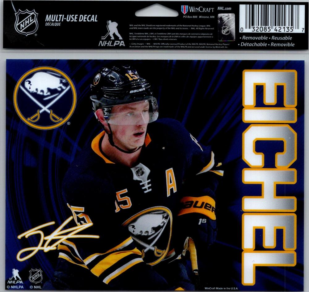 Jack Eichel Multi-Use Decal Sticker 5"x6" NHL Clear Back Sabres Image 1