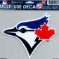 Toronto Blue Jays Multi-Use Decal Sticker MLB 5"x6" Clear Back Image 1