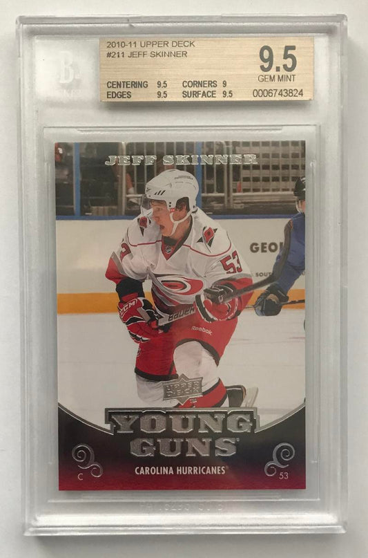 2010-11 Upper Deck JEFF SKINNER BGS 9.5 Young Guns YG RC RC Rookie -824 Image 1