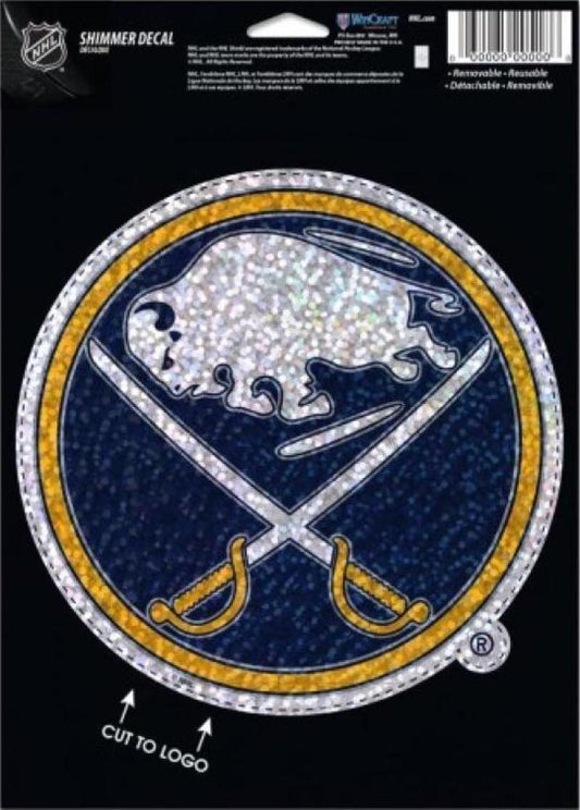 Buffalo Sabres Holographic Shimmer 5"x7" NHL Perfect Cut Sticker Decal Image 1