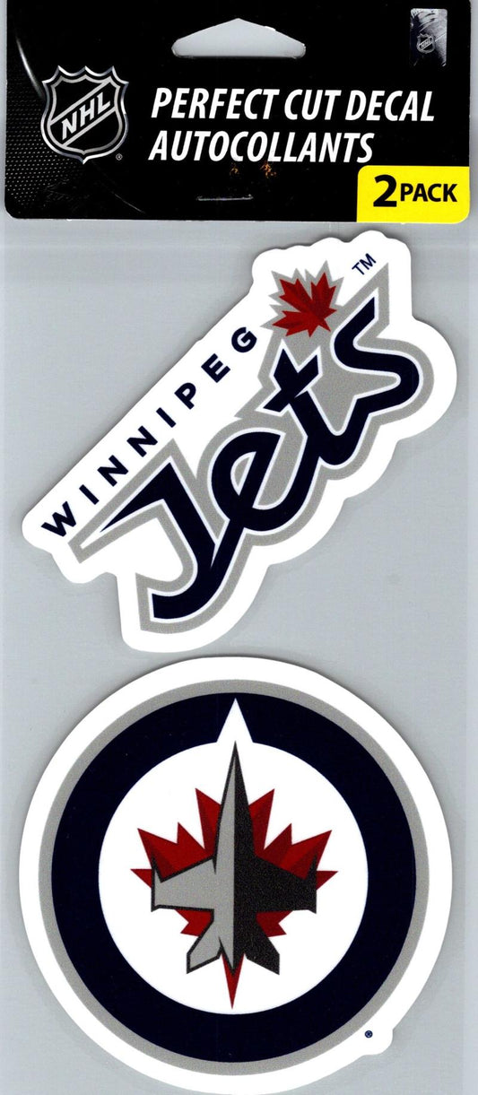 Winnipeg Jets Perfect Cut 4"x4" Decal Sticker Pack of 2 Image 1