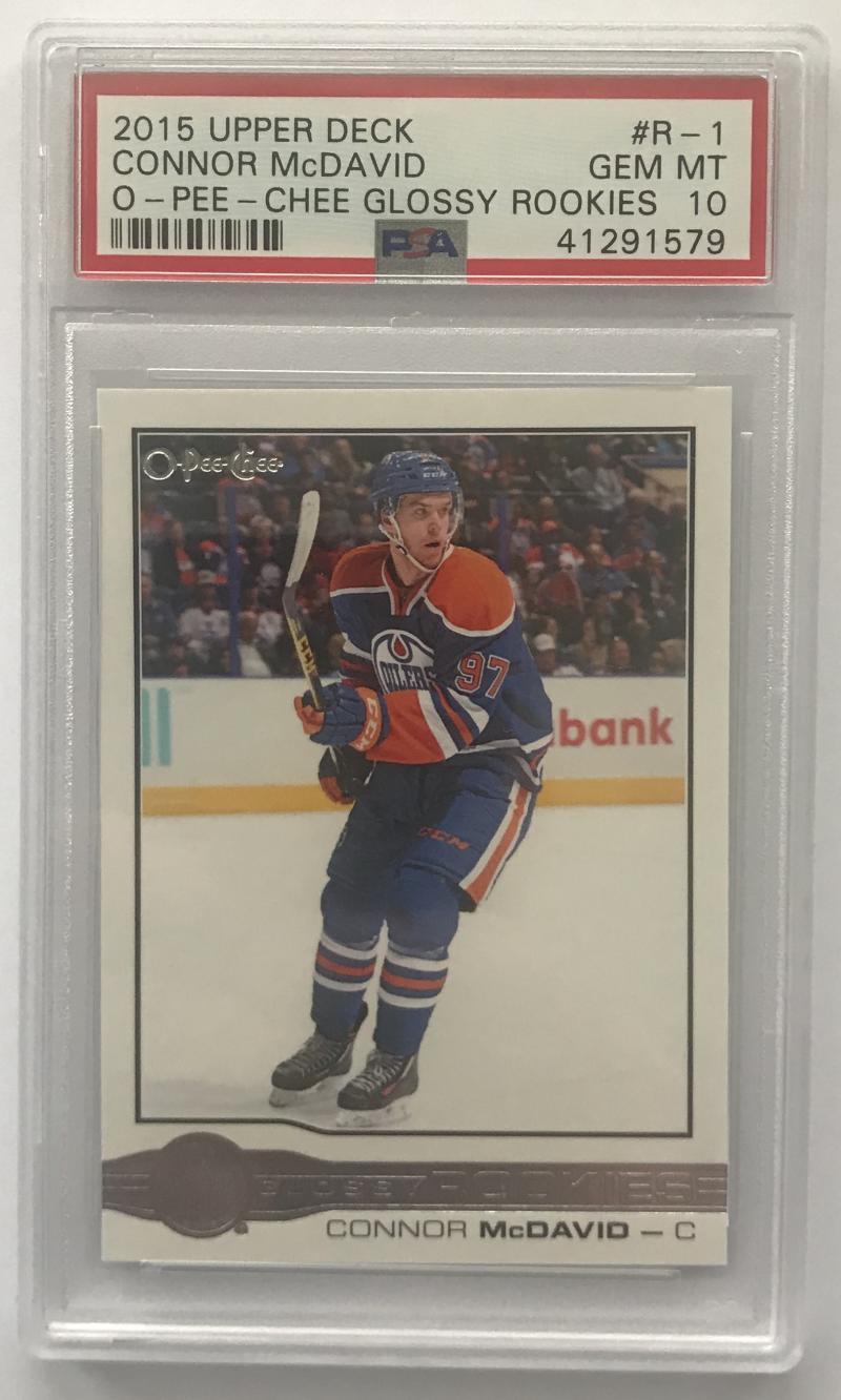 2015-16 Upper Deck O-Pee-Chee Glossy Connor McDavid PSA 10 RC Rookie -1579