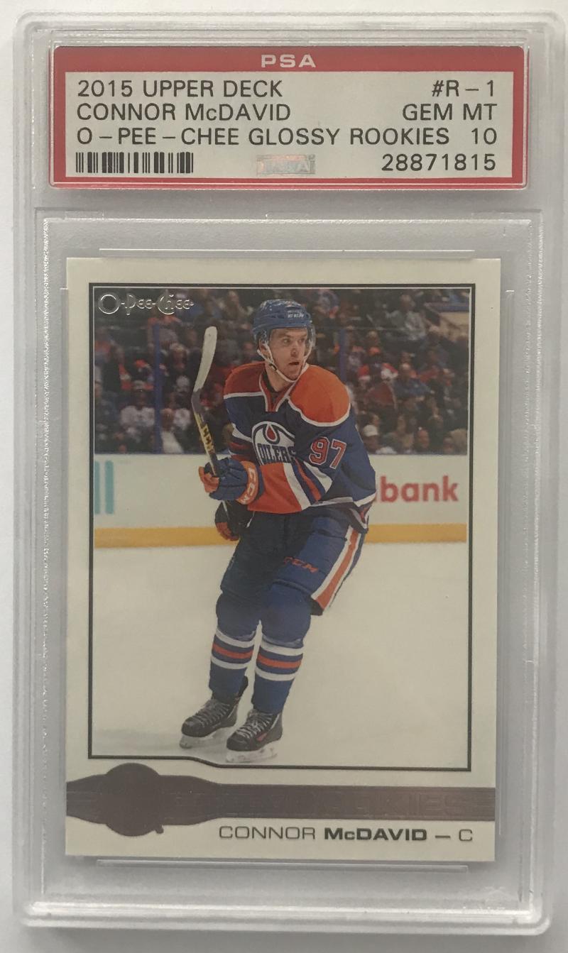 2015-16 Upper Deck O-Pee-Chee Glossy Connor McDavid PSA 10 RC Rookie -1815