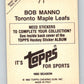 1982-83 Topps Stickers #71 Bob Manno  NHL Hockey 06899 Image 2