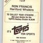 1982-83 Topps Stickers #129 Ron Francis NHL Hockey 06905
