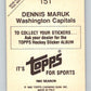 1982-83 Topps Stickers #151 Dennis Maruk NHL Hockey 06912 Image 2