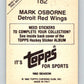 1982-83 Topps Stickers #182 Mark Osborne NHL Hockey 06919 Image 2